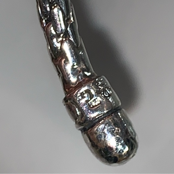 NWT Phillip Gavriel ROYAL CHAIN sterling woven cable CUFF w/14k gold WHITE SAPPH - Picture 5 of 13